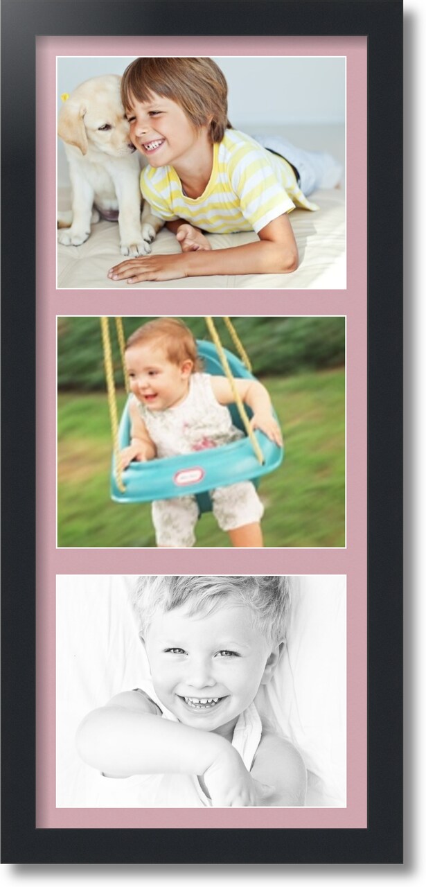 ArtToFrames Collage Photo Picture Frame with 3 - 8x10 inch Openings, Framed in Black with Over 62 Mat Color Options and Plexi Glass (CSM-3926-2156)